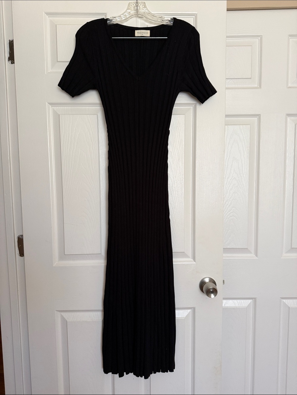 Worth Collective Black Oakley Knit Midaxi Dress XS